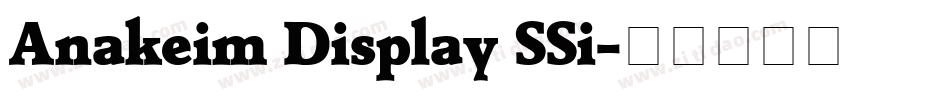 Anakeim Display SSi字体转换
